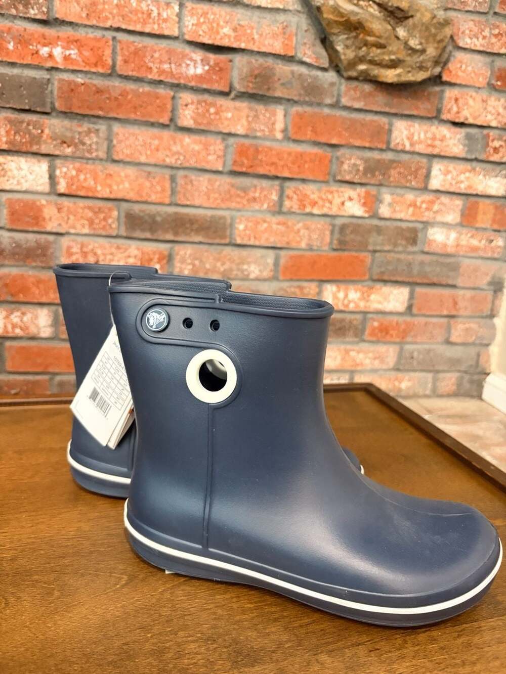 Crocs Handle it Rain Boots Navy Blue Youth Size 3 j3- NWOT